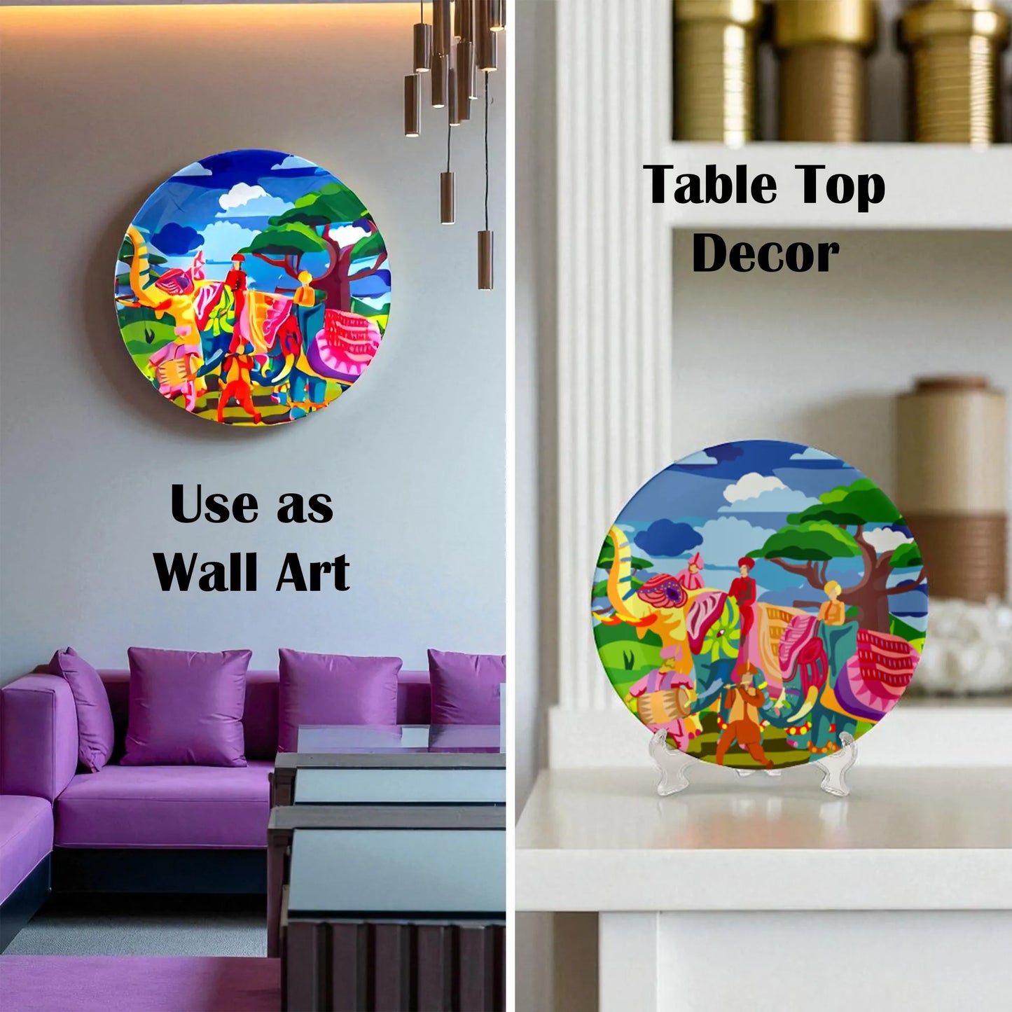 Divine Celebrations ceramic plate wall décor styling