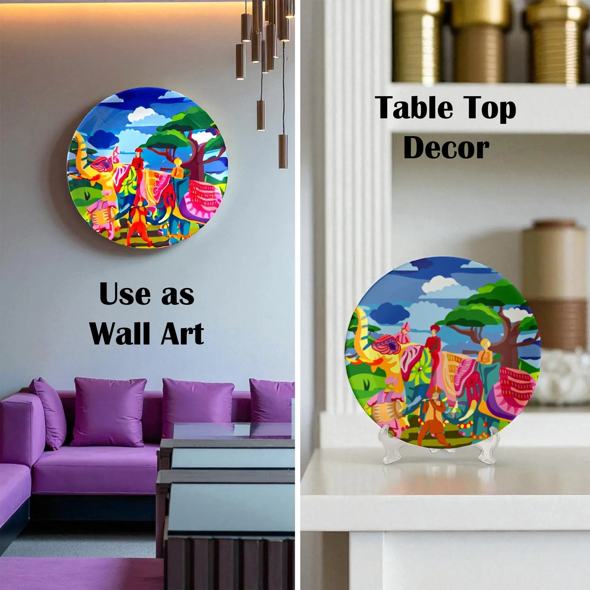 Divine Celebrations ceramic plate wall décor styling