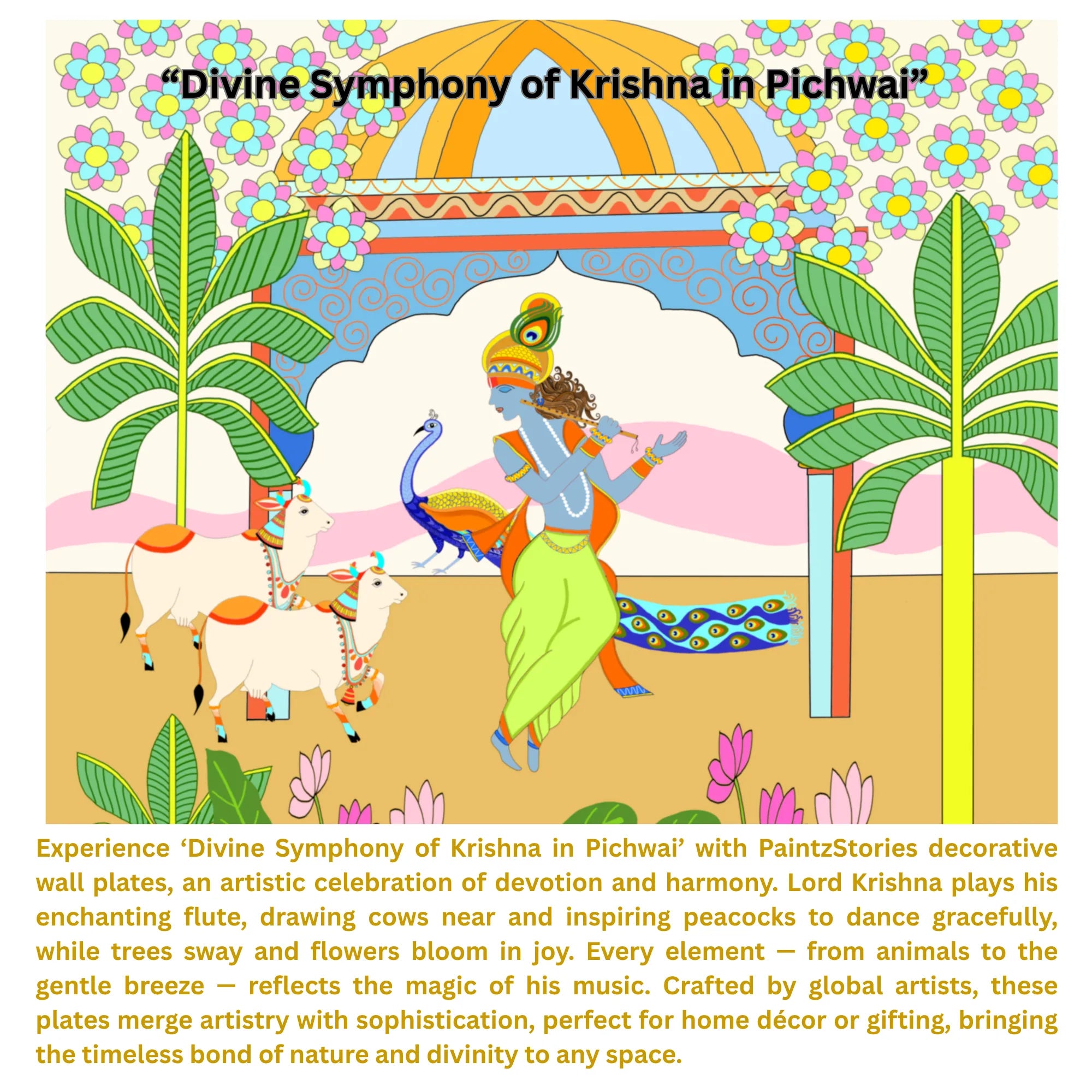Story card Divine Symphony of Krishna artwork