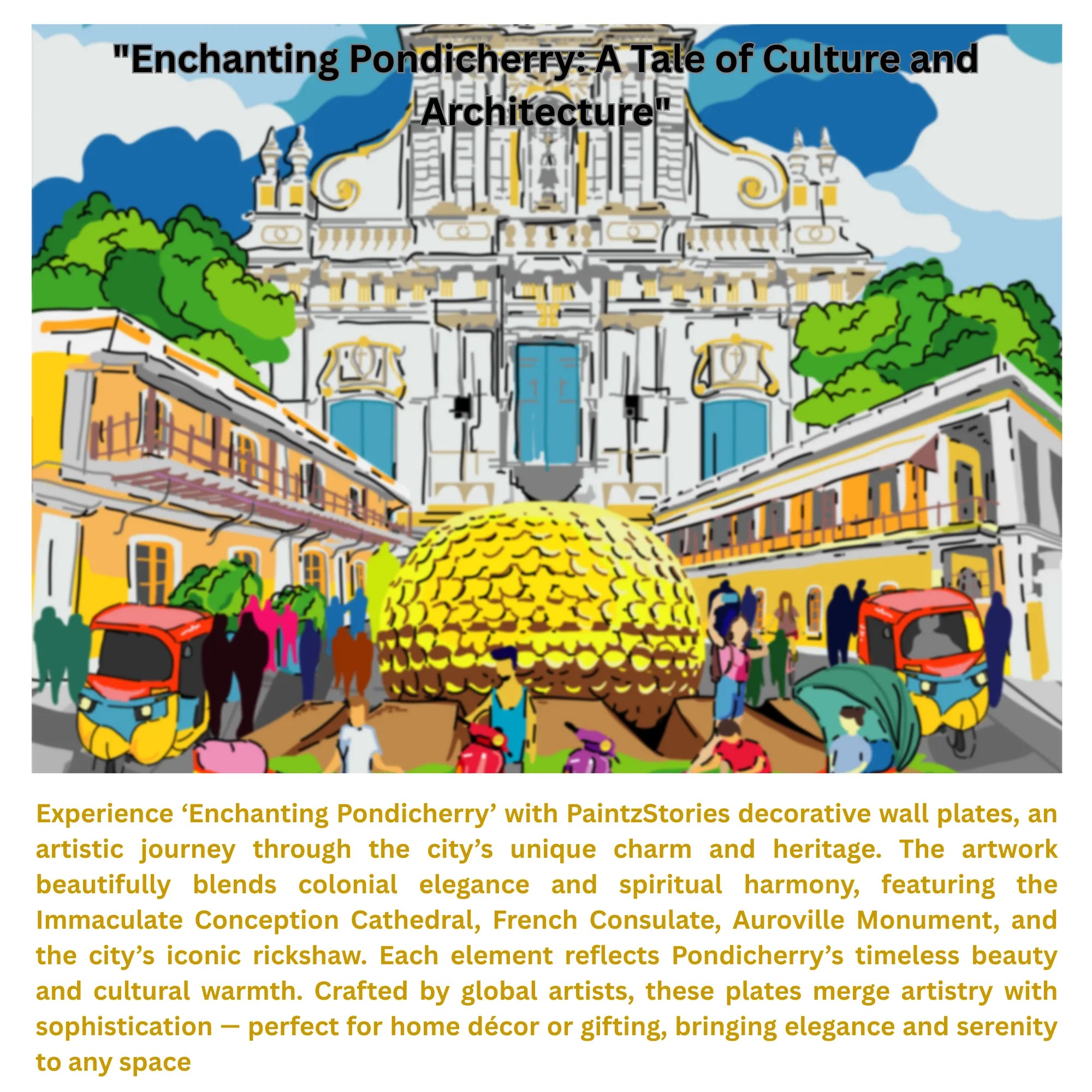 Story card Enchanting Pondicherry artwork