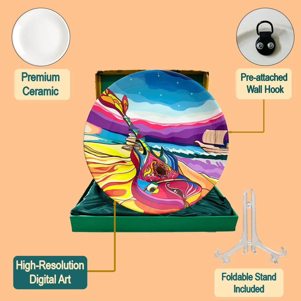 Harmonious Melodies plate set contents with stand hook