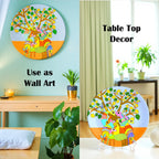 Harmony Beneath the Gond Tree ceramic plate wall décor