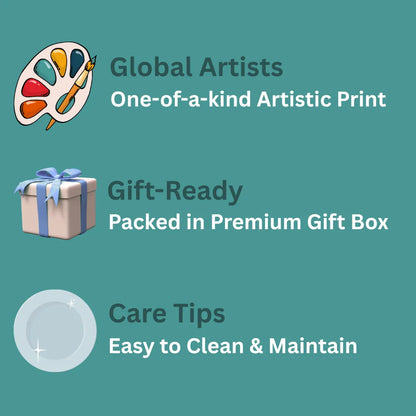 Features Serenade On The Hilltop handmade ceramic plate