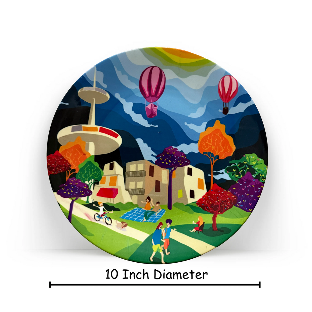 Dimensions of Sunday Bliss ceramic wall plate
