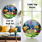 Sunday Bliss ceramic plate styled on wall and table