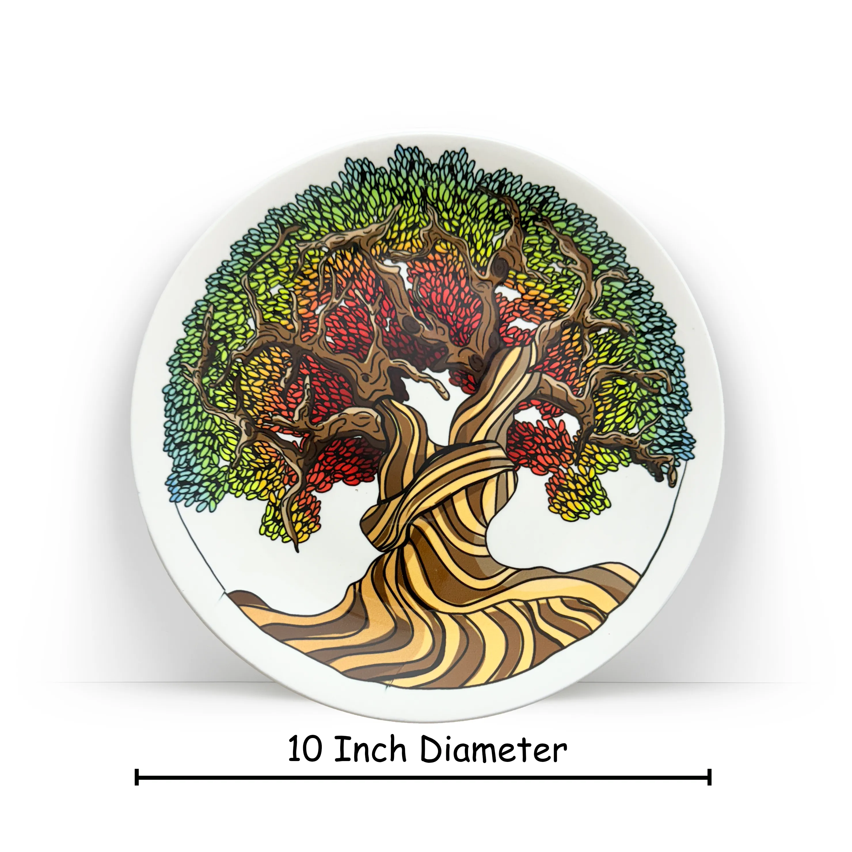 Dimensions of A Magnificent Tree ceramic wall plate