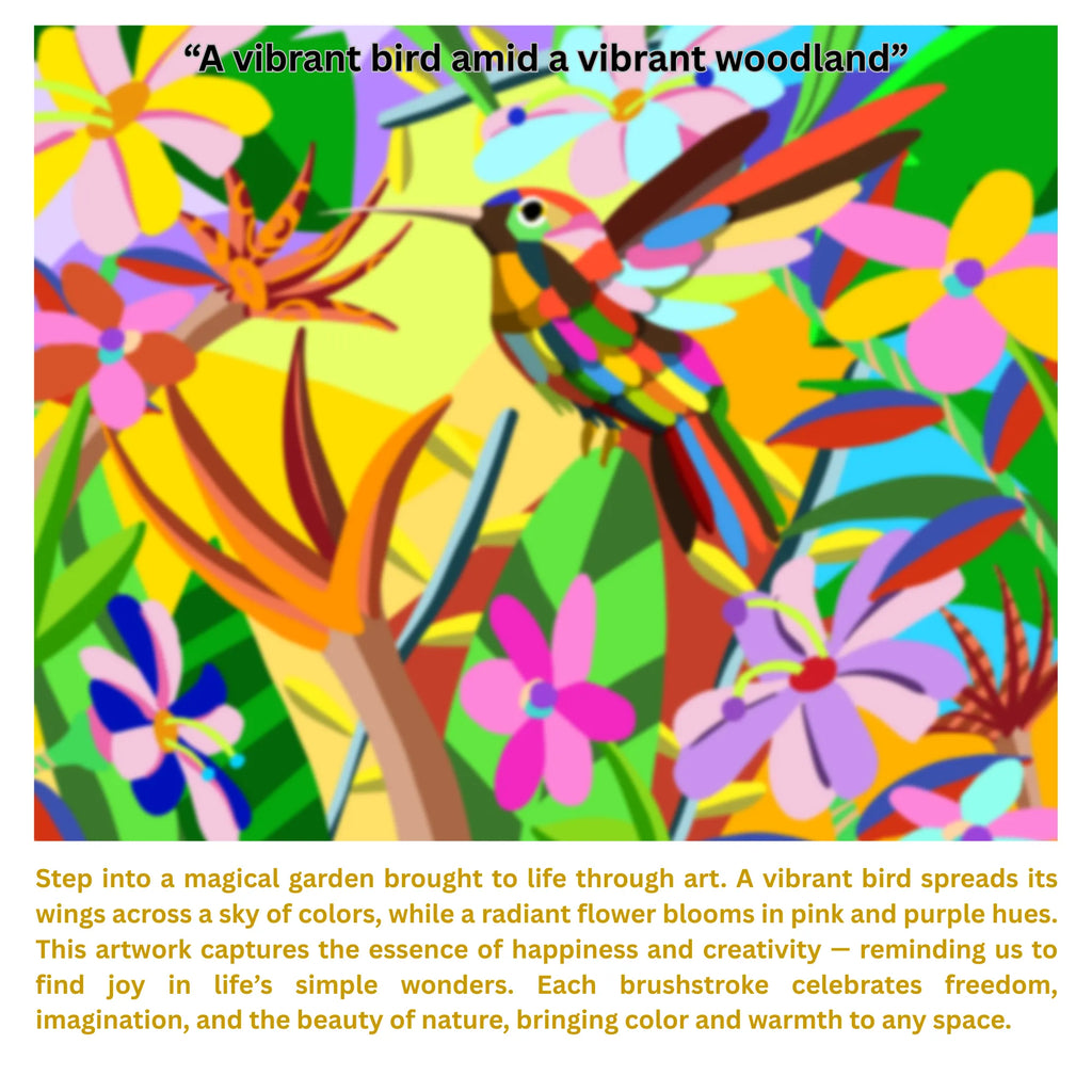 Artwork story card A Vibrant Bird plate