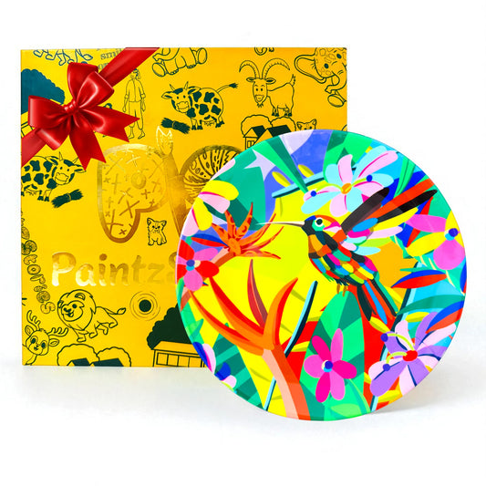 PAINTZSTORIES Decorative Wall Plate for Home Decoration | Ceramic Wall Art Plate | Wall Decor items for Living Room & Bedroom | Handmade Artwork A vibrant bird | Gift for house | 10 INCH