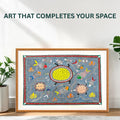 Pond Fishes Animals painting handmade details