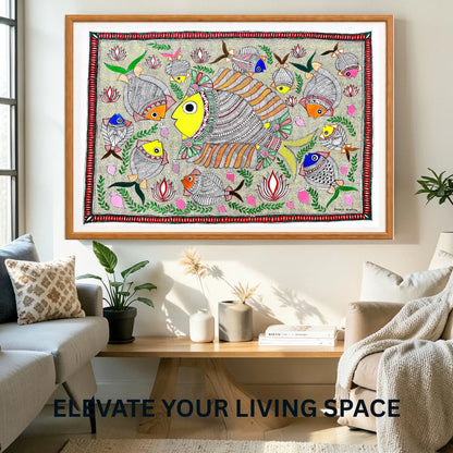 Pond Full of Fishes wall decor display