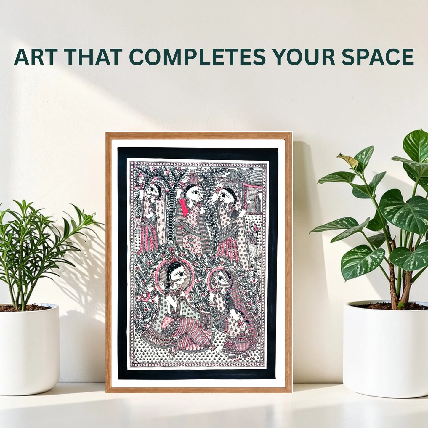 Radha Krishna Premalaap painting handmade details