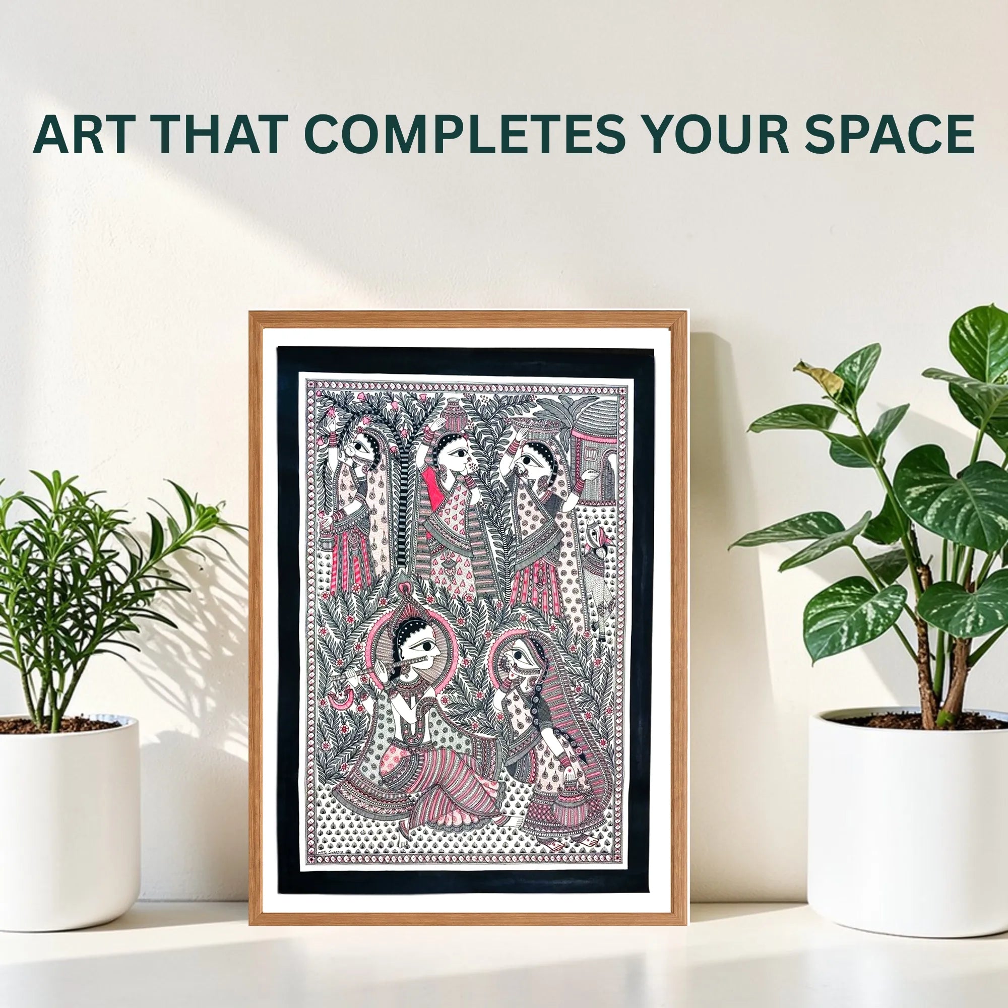 Radha Krishna Premalaap painting handmade details