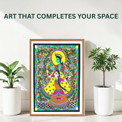 Radha Krishna Dance painting handmade details