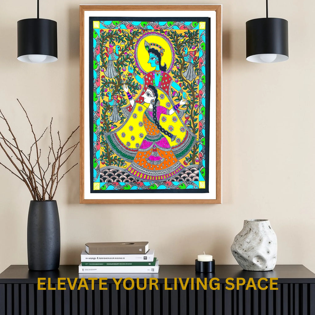 Radha Krishna Dance wall decor display