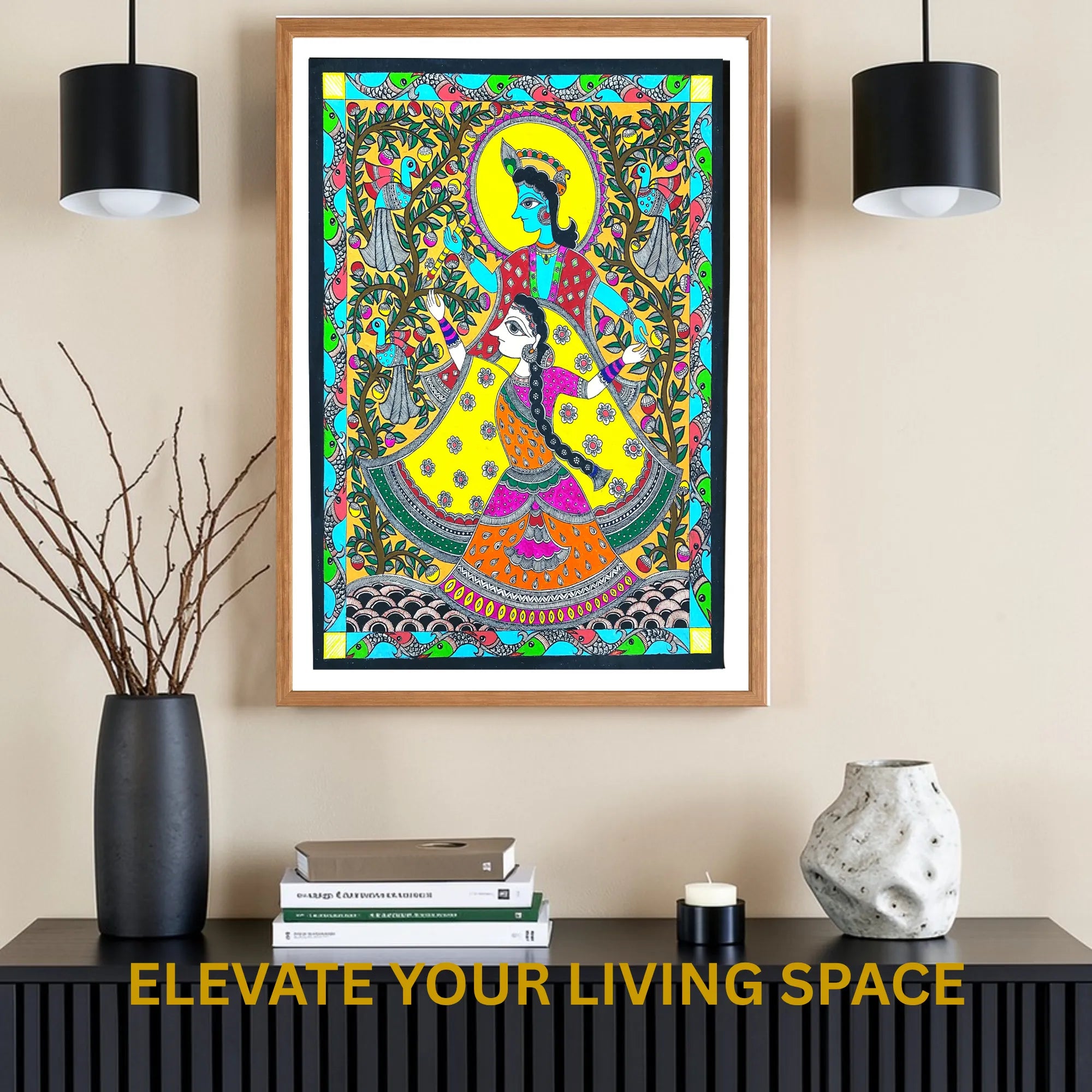 Radha Krishna Dance wall decor display