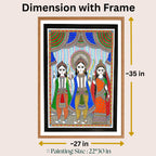 Ram Lakshman Sita painting size 22 x 30 inch