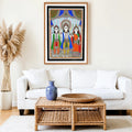Ram Lakshman Sita artwork above sofa