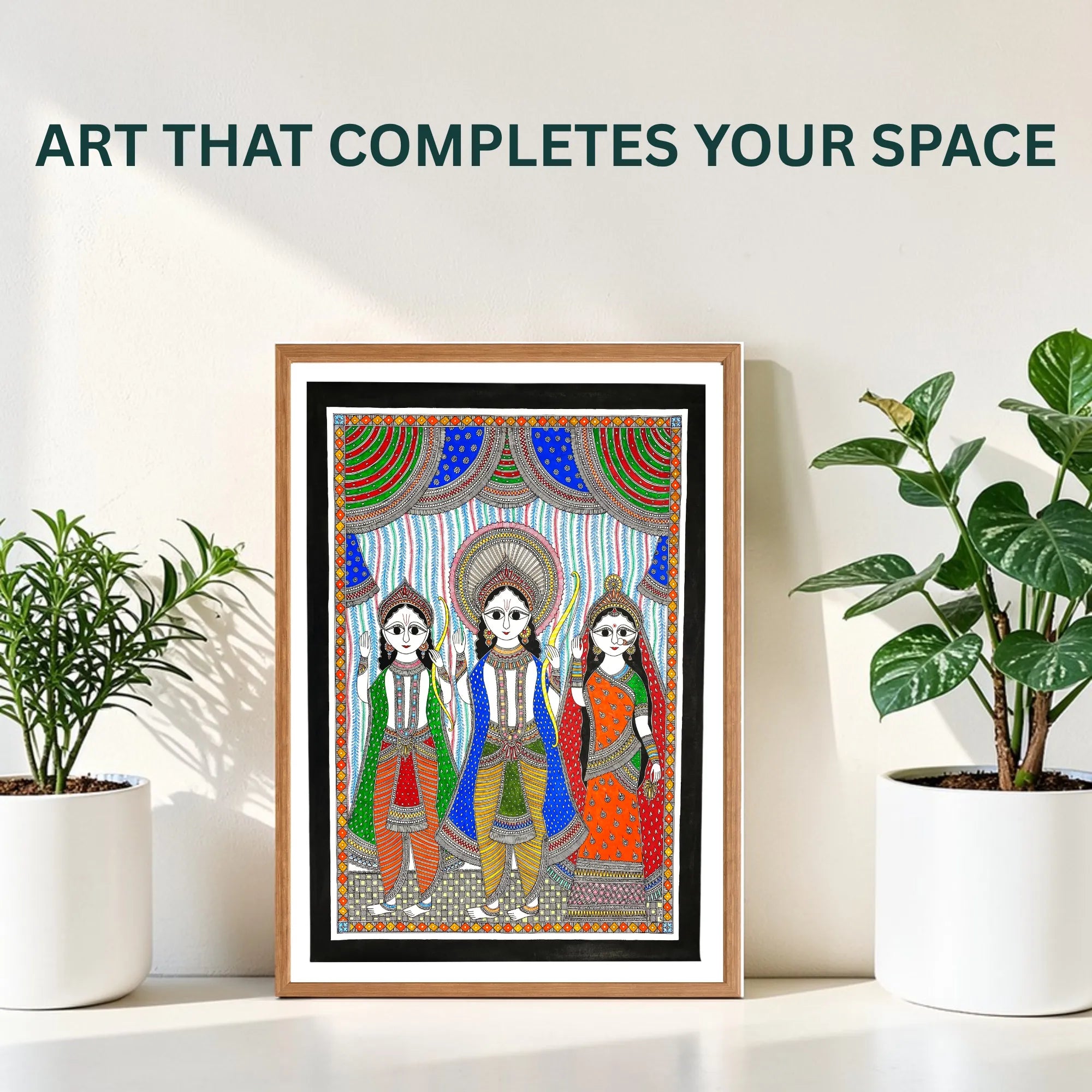 Ram Lakshman Sita painting handmade details