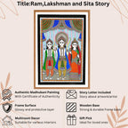 Ram Lakshman Sita handmade painting authenticity certificate