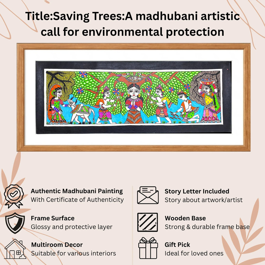 Saving Trees handmade painting authenticity certificate