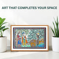 Hunter and Deers painting handmade details