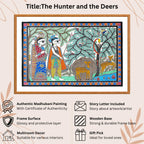 Hunter and Deers handmade painting authenticity certificate