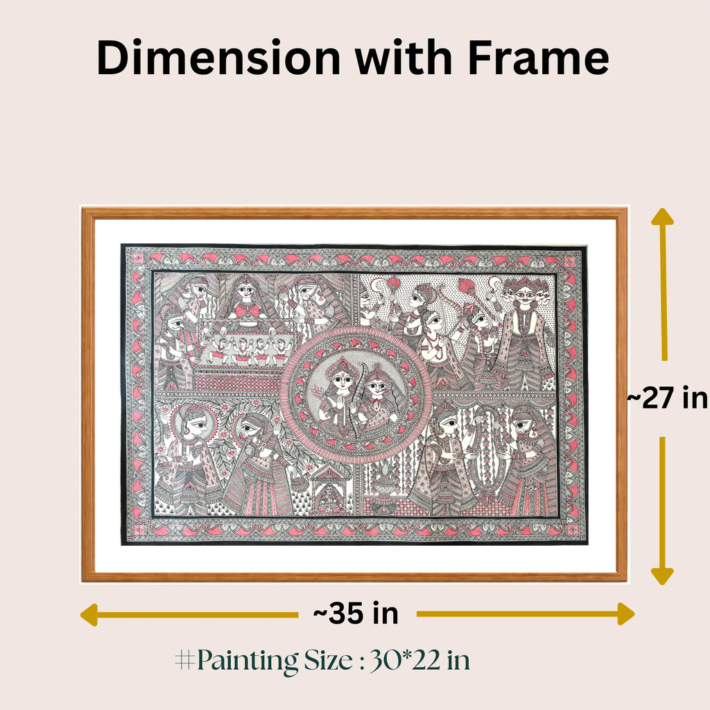 Ram Sita Story painting size 30 x 22 inch