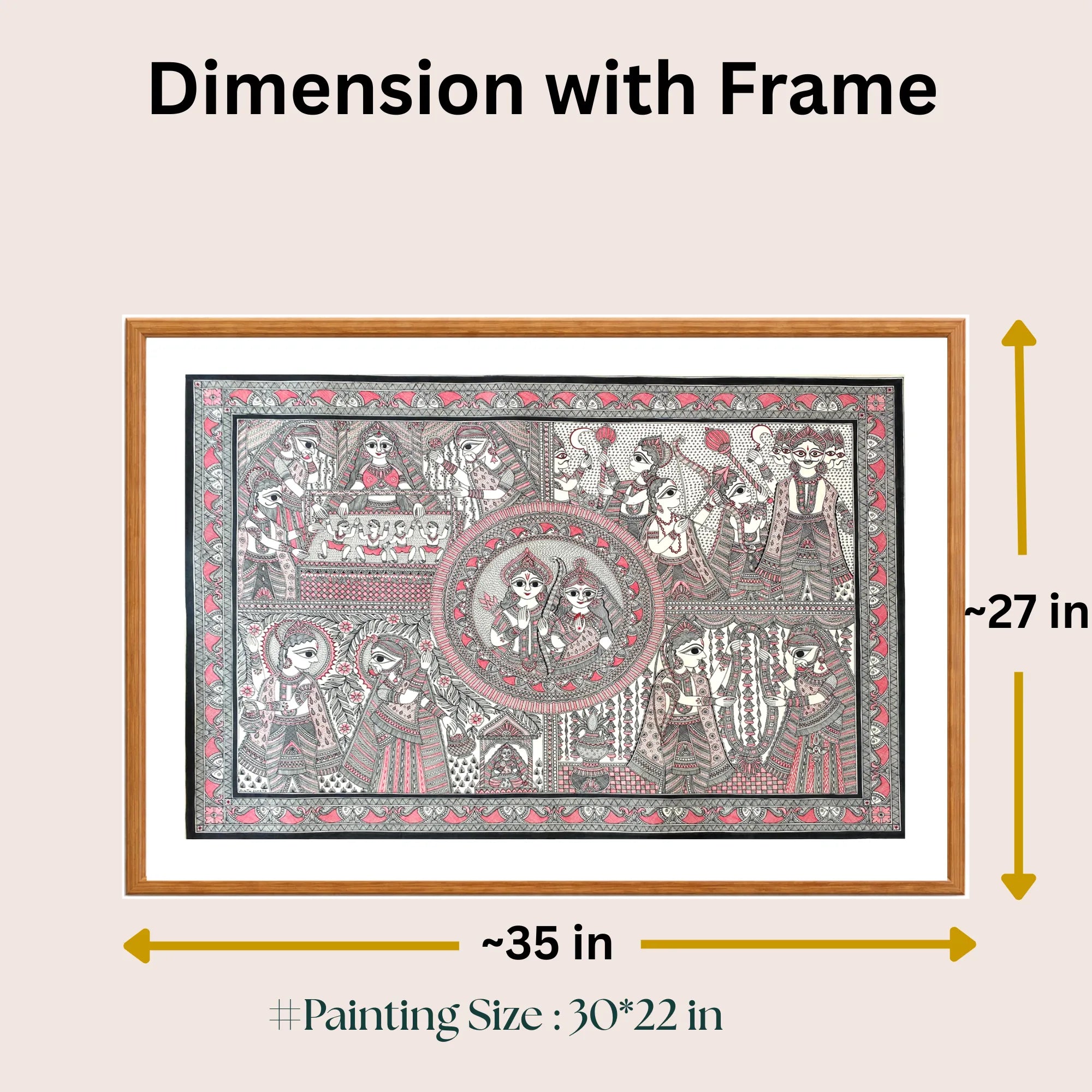 Ram Sita Story painting size 30 x 22 inch