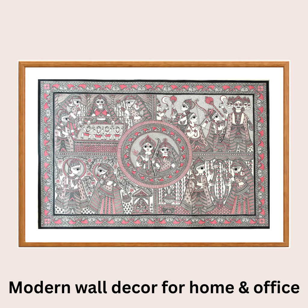 Ram Sita Story Madhubani art in modern home decor