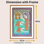 Gautam Buddha Journey painting size 22 x 30 inch