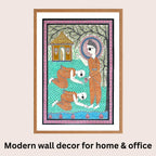 Gautam Buddha Journey Madhubani art in modern home decor