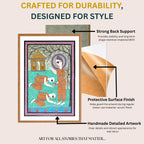 Framed Gautam Buddha Journey painting detail