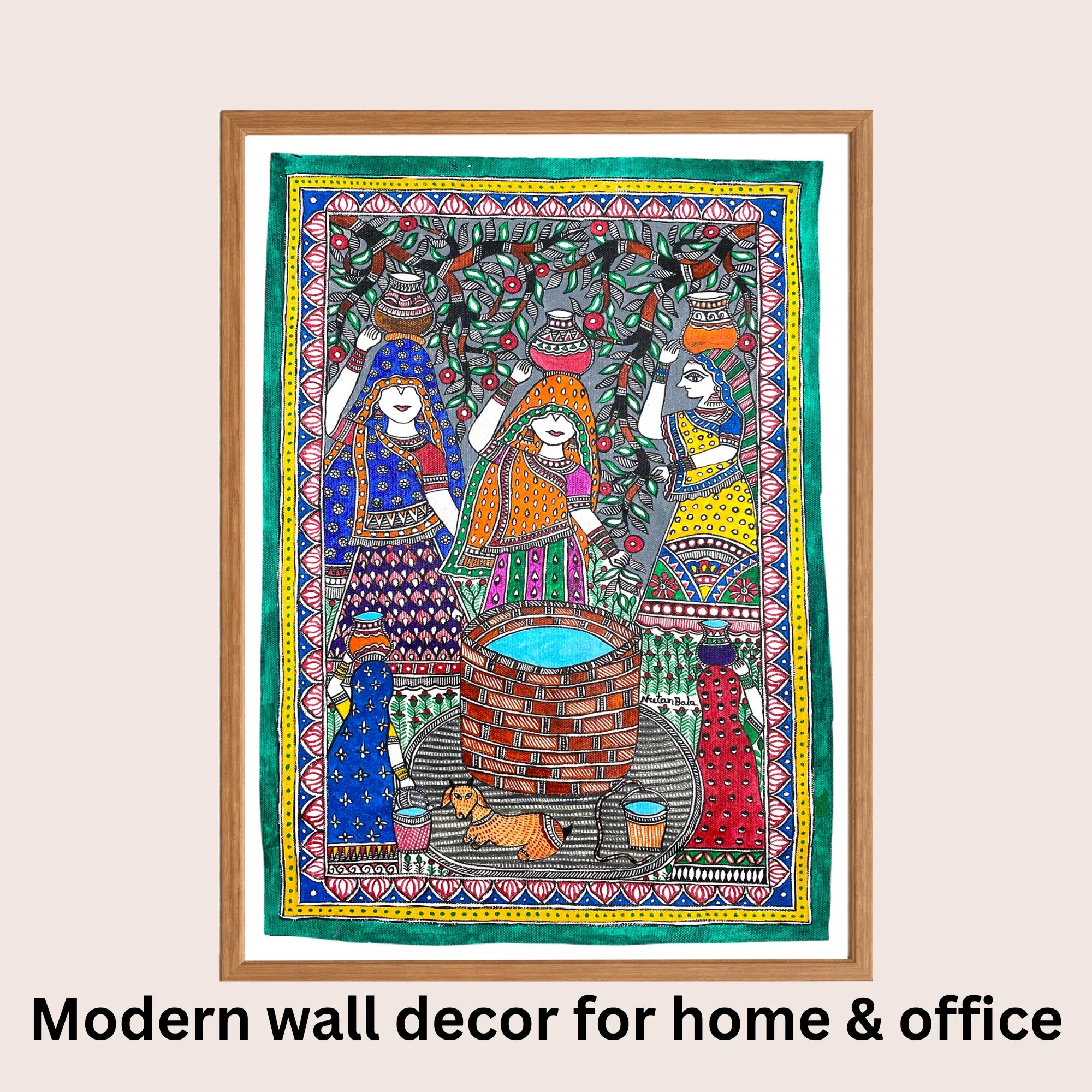 Water Protection Madhubani art in modern home decor