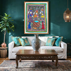 Water Protection artwork above sofa