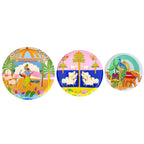 PAINTZSTORIES Metal Wall Art Plates for Home Decoration | Decorative Wall Plates | Wall Decor items for Living Room & Bedroom | Handmade Artwork Indian Art | Décor Items | Gift for house (Set of 3)