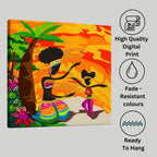 Premium canvas print with wooden frame, story card and authentic artwork by PaintzStories