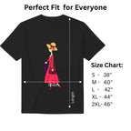 A Walking Lady women's graphic tee size chart and dimensions guide