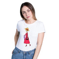 A Walking Lady women's artistic cotton t-shirt in White by PaintzStories