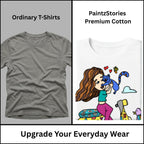 Premium quality stitching and artwork print on A Girl on Scooter women's graphic tee