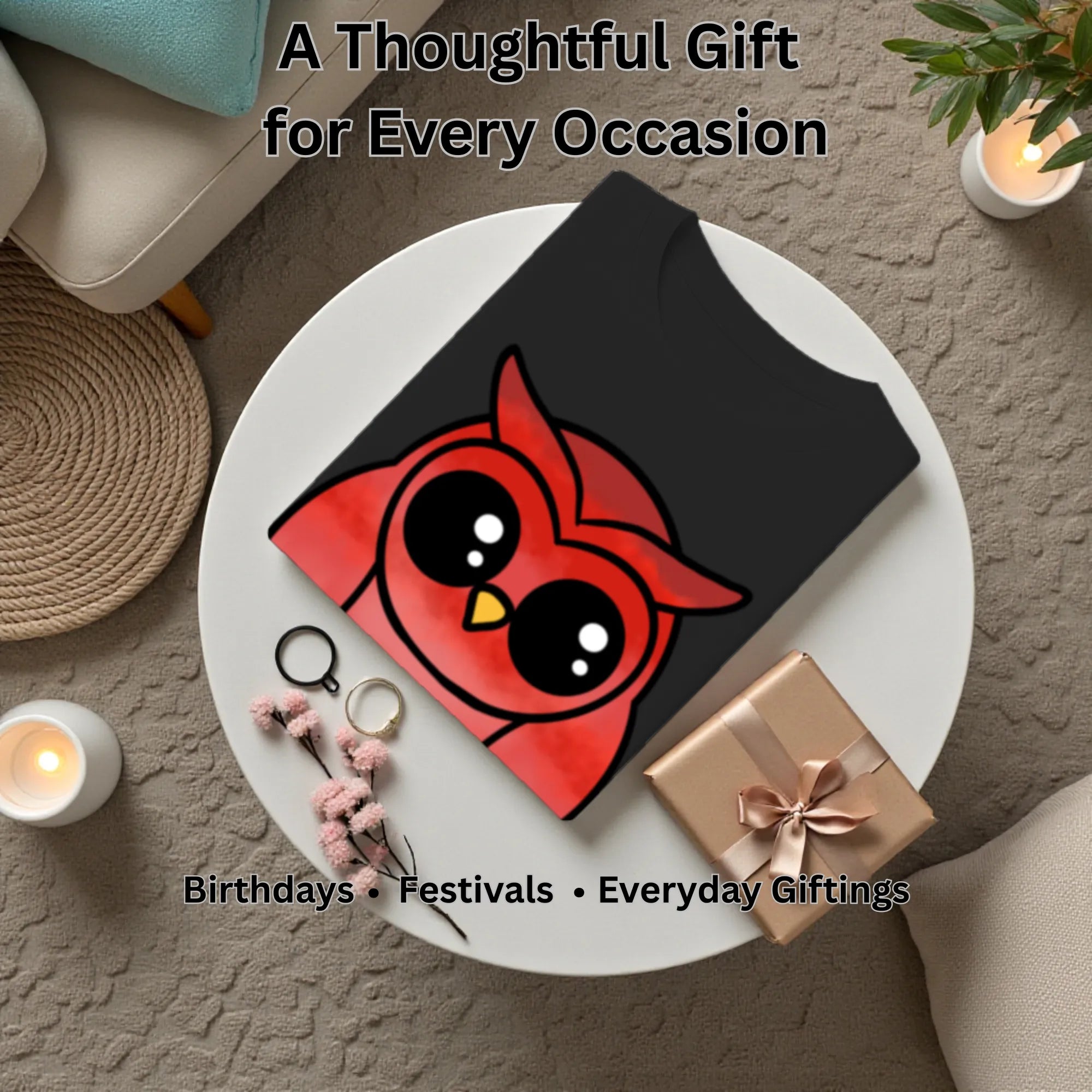 A Graceful Owl artistic t-shirt gift for women, birthdays and special occasions