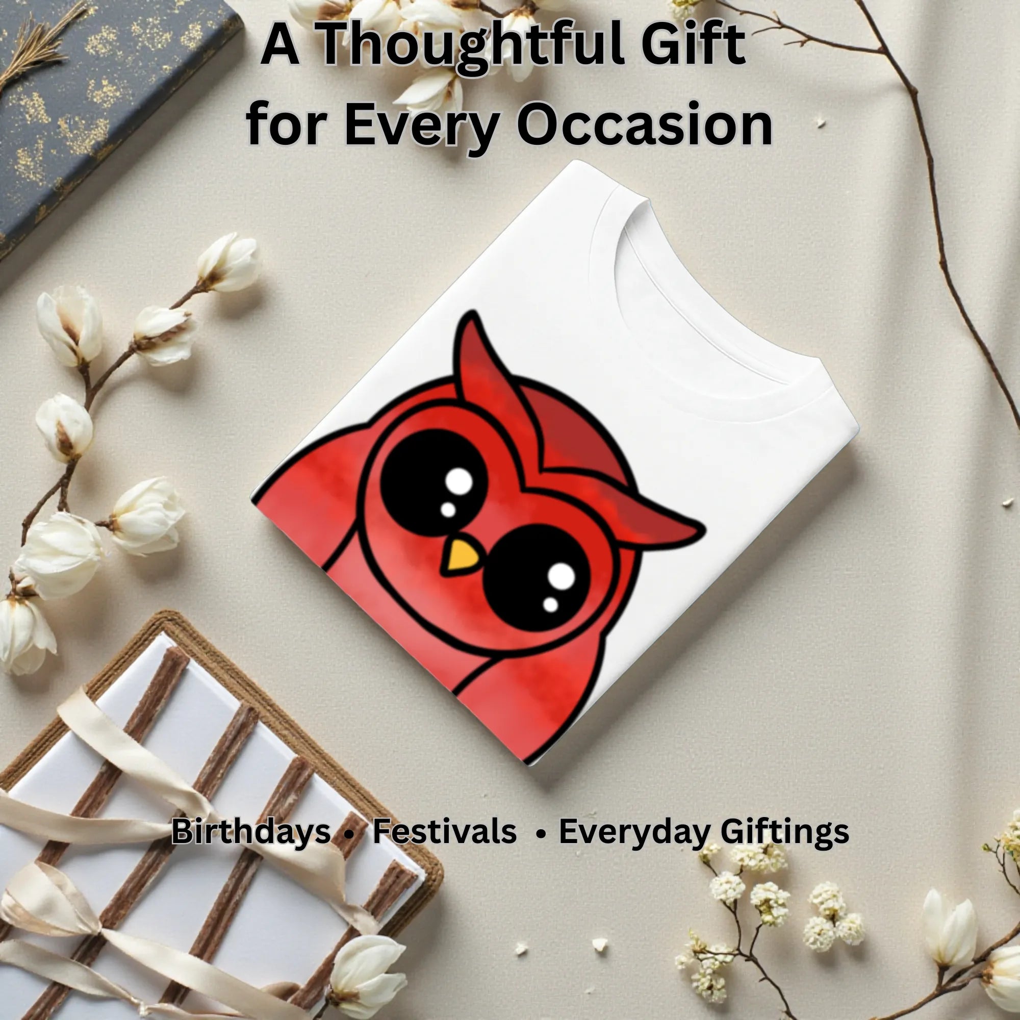 A Graceful Owl artistic t-shirt gift for women, birthdays and special occasions