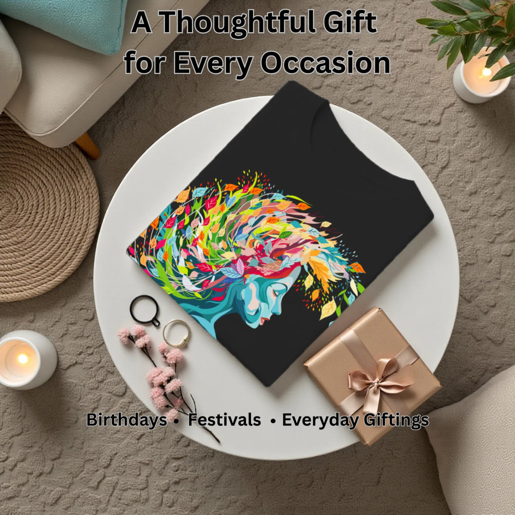 Embracing Colourful Creativity in Life artistic t-shirt gift for women, birthdays and special occasions