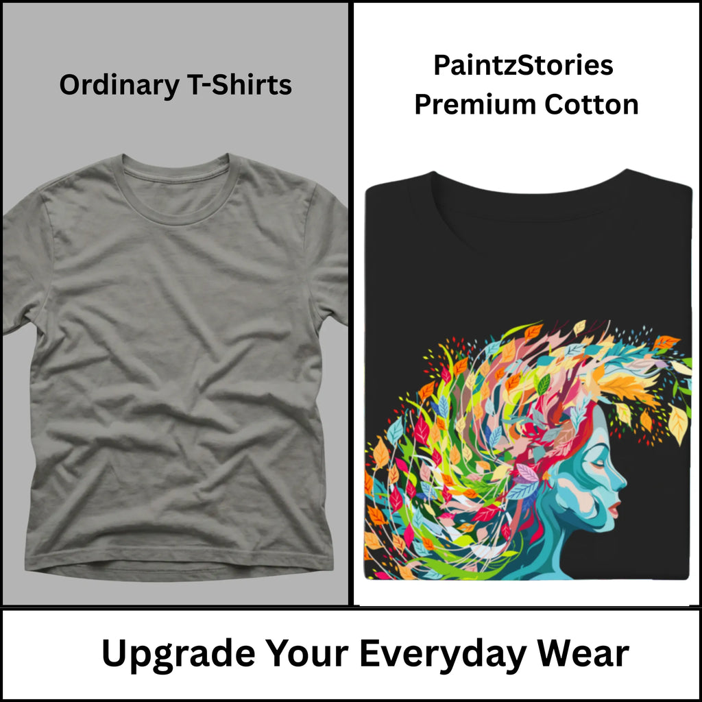 Premium quality stitching and artwork print on Embracing Colourful Creativity in Life women's graphic tee