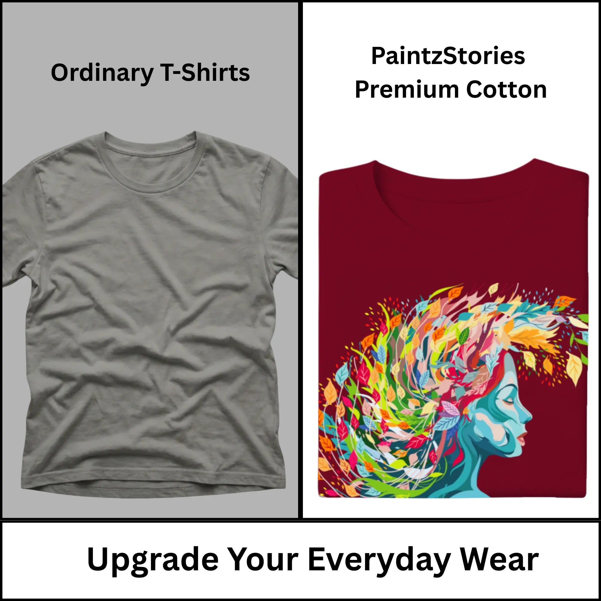 Premium quality stitching and artwork print on Embracing Colourful Creativity in Life women's graphic tee