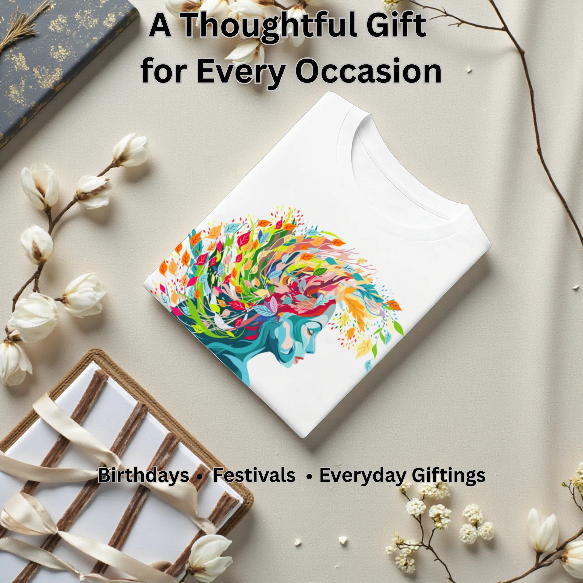 Embracing Colourful Creativity in Life artistic t-shirt gift for women, birthdays and special occasions