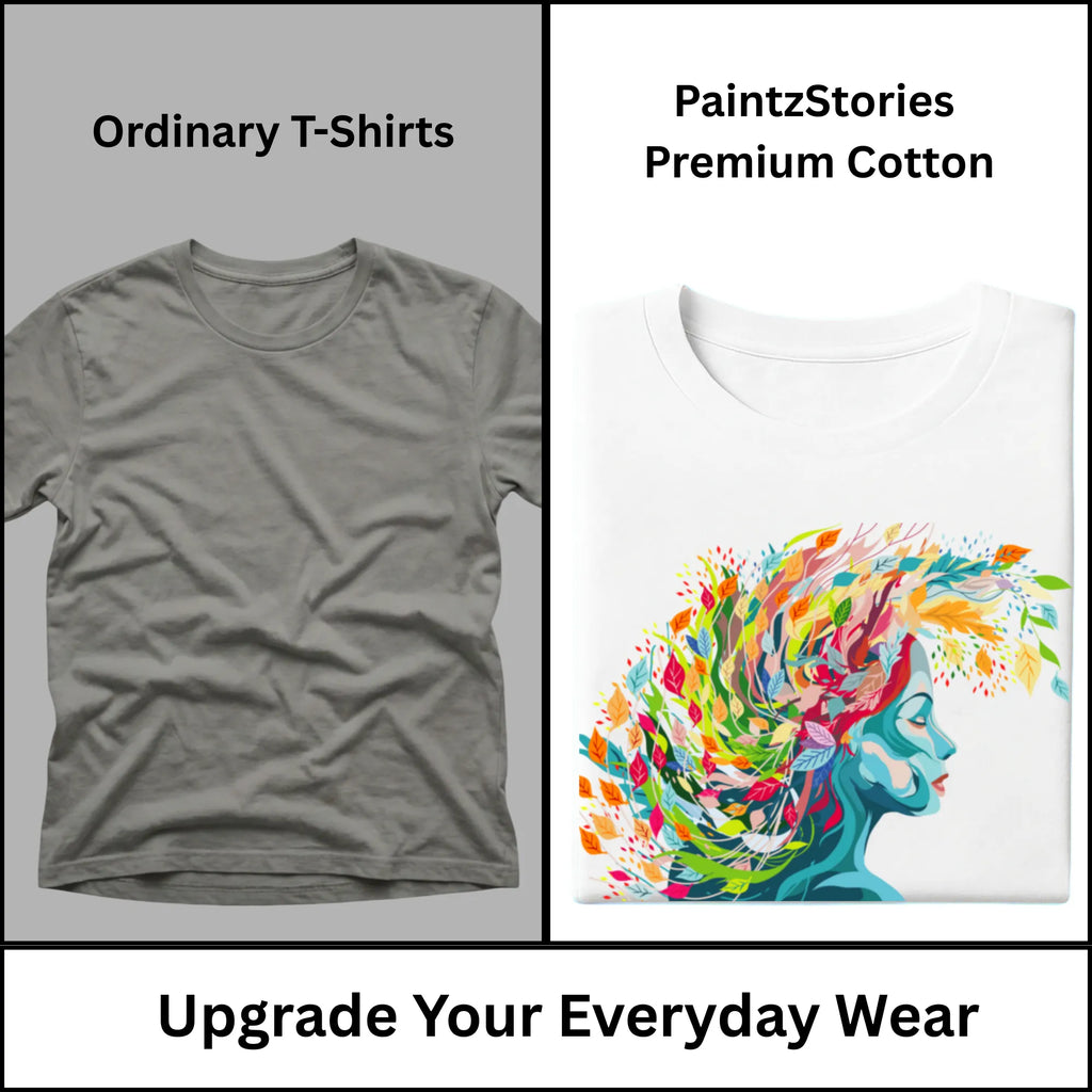 Premium quality stitching and artwork print on Embracing Colourful Creativity in Life women's graphic tee