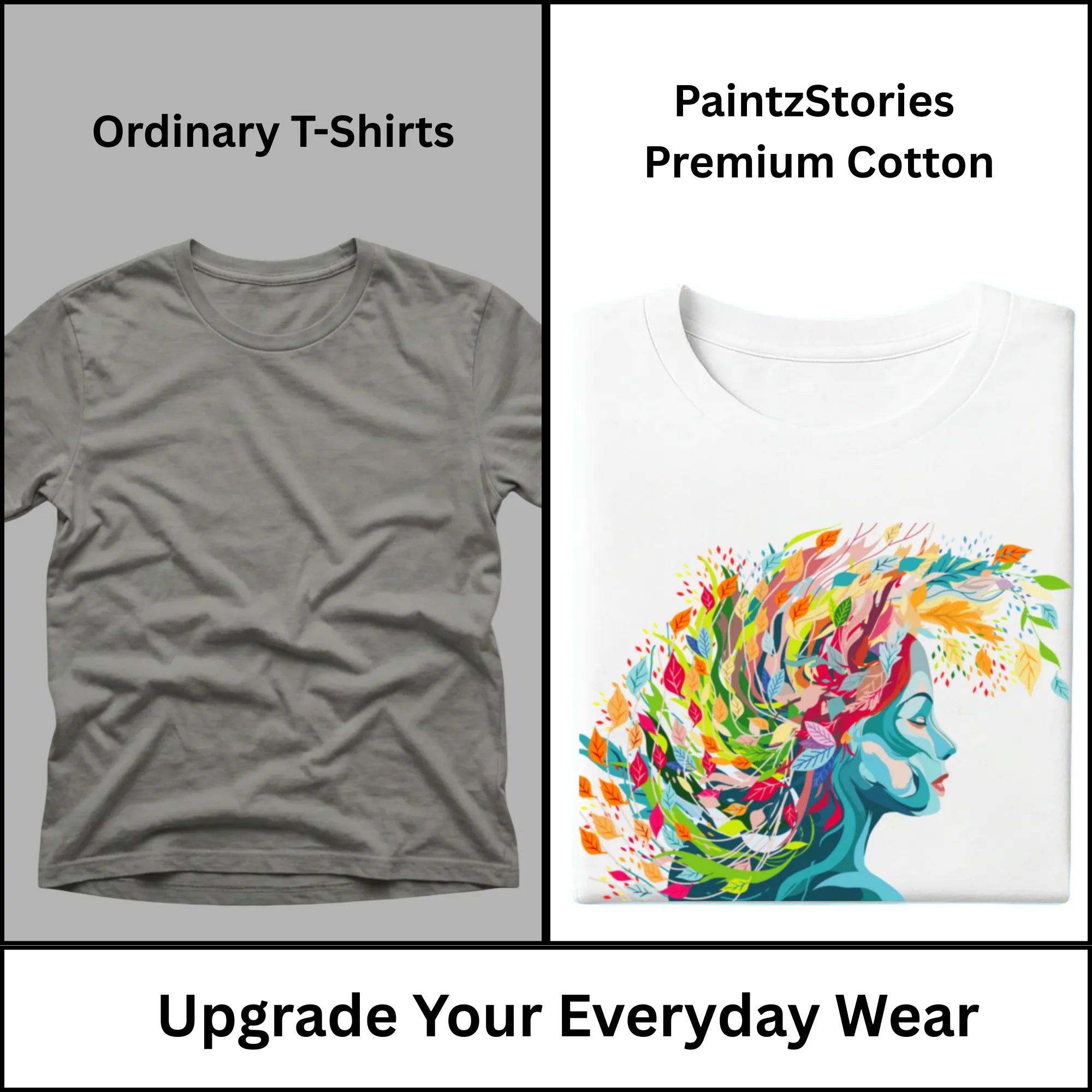 Premium quality stitching and artwork print on Embracing Colourful Creativity in Life women's graphic tee