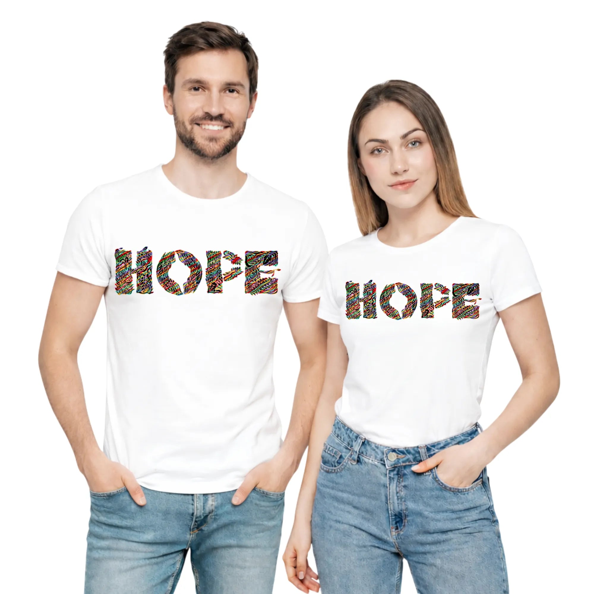 Essence of Hope artistic unisex t-shirt in White by PaintzStories