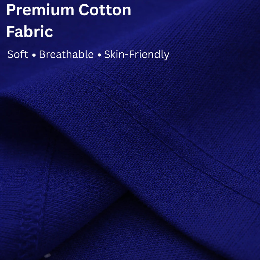 Premium cotton fabric detail of Giraffe with Bow Tie navy blue t-shirt