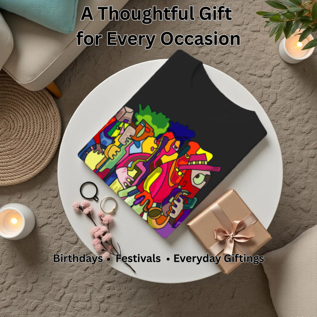Harmony in Abstraction artistic t-shirt gift for men, birthdays, anniversaries and special occasions